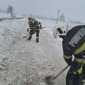 Tulcea: Şase autoturisme sunt blocate pe un drum judeţean / 117 persoane au fost salvate din zăpadă de autorităţi 