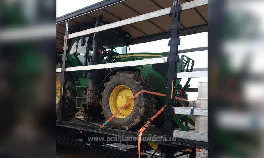 Cetăţean român care a încercat să aducă în ţară un tractor de aproximativ 70.000 de euro, căutat de autorităţile din Belgia, prins de poliţiştii de frontieră de la Borş II