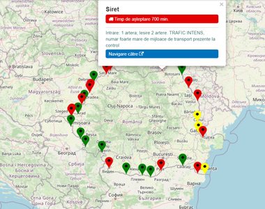 Aglomeraţie la ieşirea din ţară prin Vama Siret – Camioanele aşteaptă peste 700 de minute / Coloană de 30 de kilometri / 720 de minute timp de aşteptare la Vama Halmeu