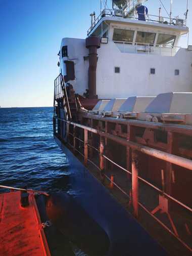 Marinar turc aflat în stare de inconştienţă, preluat de un echipaj ARSVOM, de la bordul unei nave aflată în rada exterioară a Portului Constanţa 
