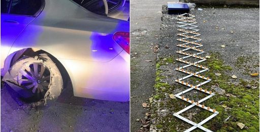 Suceava: Şofer oprit de poliţişti după ce aceştia au întins cu dispozitivul cu ţepi. Bărbatul a fost amendat cu 6000 de lei. El nu le-a spus poliţiştilor de ce nu a oprit la semnal
