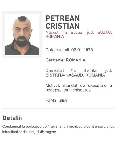 Bărbat urmărit internaţional, după ce a fost condamnat la un an şi 3 luni de închisoare, pentru ultraj şi distrugere, adus în ţară din Marea Britanie


