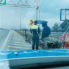 Bărbat prins cu trotineta pe Autostrada Soarelui / A fost sancţionat cu amendă de 990 de lei

