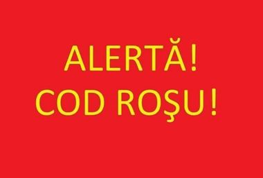 ISU Suceava: ANM a emis o avertizare Cod Roşu, cu grindină de dimensiuni mari, frecvente descărcari electrice şi vijelie puternică cu rafale de peste 80...90 km/h, pentru mai multe zone din judeţ