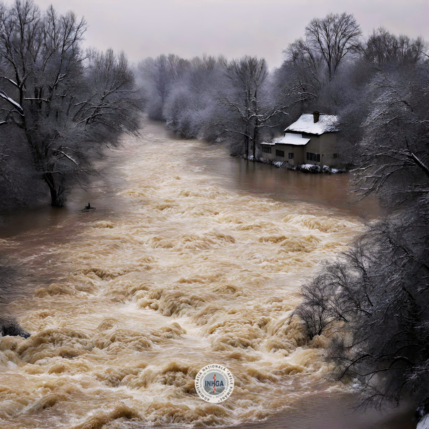 Avertizare hidrologică Cod Portocaliu pentru judeţul Bihor / Sunt aşteptate viituri rapide cu posibile efecte de inundaţii locale şi creşteri de debite pe râul Holod, afluent al Crişului Negru 