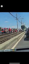 UPDATE - Accident de circulaţie pe Podul Grant – Un motociclist a lovit bordura şi a căzut pe linia de tramvai / Bărbatul, de aproximativ 30-35 de ani a murit / Bărbatul avea permisul suspendat  - FOTO