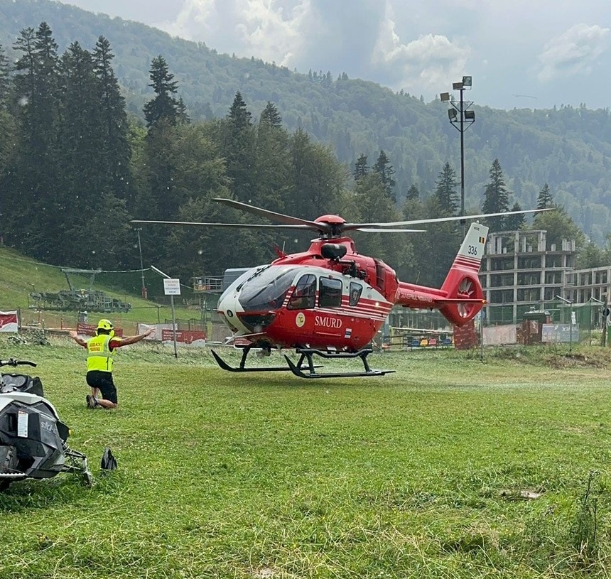 Prahova: Copil de 13 ani, grav rănit în urma unui accident pe un traseu de mountain-bike din Azuga