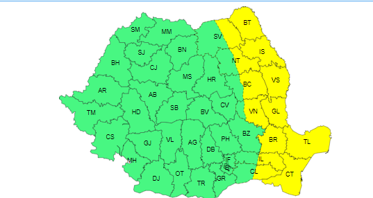 Meteorologii anunţă intensificări ale vântului în majoritatea zonelor ţării / Marţi, cod galben în 13 judeţe / Avertizarea cod galben de caniculă pentru luni rămâne valabilă în Bucureşti şi în 12 judeţe / Temperaturi de 38 de grade