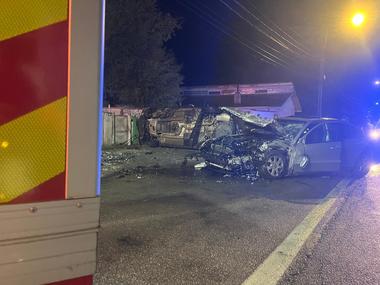 Şase persoane, rănite în urma unui accident rutier în care au fost implicate două autoturisme, la Tulcea - FOTO