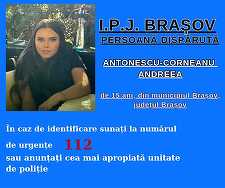 Adolescentă de 15 ani din municipiul Braşov, căutată după ce a plecat de acasă şi nu s-a mai întors