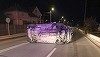 Accident la ieşirea din Alba Iulia. O femeie a fost rănită după ce maşina în care se afla s-a răsturnat - FOTO, VIDEO