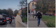 Timişoara: Poliţist cercetat disciplinar, după ce a fost filmat de un trecător în timp ce se afla cu motocicleta pe trotuar, apoi a devenit agresiv - FOTO / VIDEO