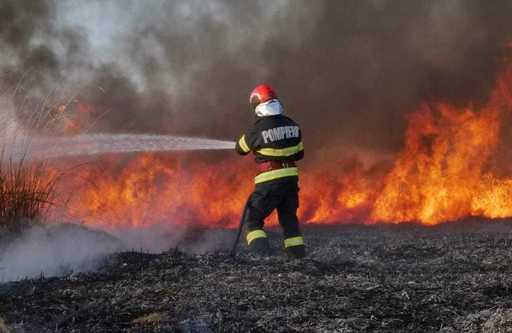 Mehedinţi: Incendii de vegetaţie uscată care s-au întins pe mai mult de 680 de hectare, în mai multe zone / Două aeronave ale Forţelor Aeriene Române au fost trimise în sprijin

