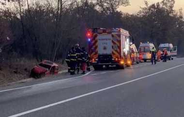 Dolj: Un băiat de 14 ani a murit după ce maşina în care se afla s-a răsturnat într-un şanţ de colectare a apelor pluviale - FOTO
