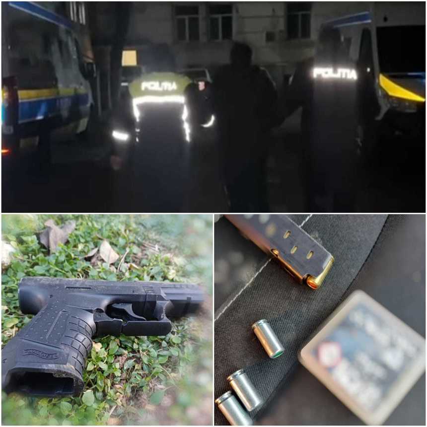 Dolj: Un bărbat a fost reţinut pentru 24 de ore după ce a tras cu un pistol şi a rănit un alt bărbat / Agresorul nu deţinea arma în mod legal - FOTO
