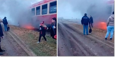 Arad: Incendiu izbucnit la un automotor cu 30 de călători/ Pasagerii au ieşit singuri, fiind preluaţi de o maşină pusă la dispoziţie de Primărie