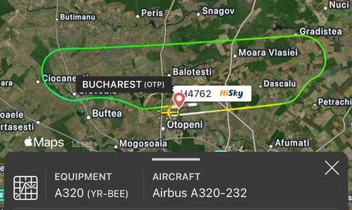 Cursa HiSky Bucureşti-Oradea a revenit pe Aeroportul Otopeni din pricina unei probleme la motor / În avion s-ar fi aflat şi primarul din Oradea

