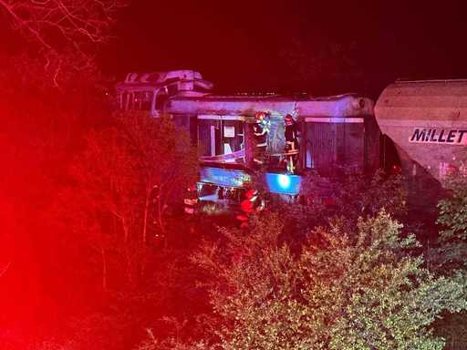 Timiş: Incendiu la locomotiva unui marfar cu 11 vagoane pline de cereale
