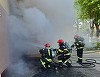 Incendiu cu degajări mari de fum la demisolul unei clădiri de birouri, în Zalău. Mai multe persoane s-au evacuat - VIDEO