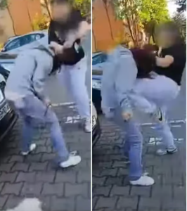 Fată bătută cu palmele şi picioarele de o tânără, pe stradă, la Alba Iulia - VIDEO