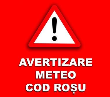 Cod roşu de furtună în localităţi din judeţul Tulcea