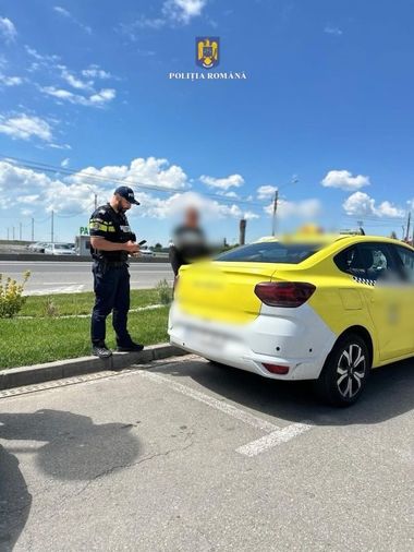 Controale ale Poliţiei Transporturi în zona aeroporturilor civile din România, privind activitatea de taximetrie: Au fost verificate 218 autovehicule şi s-au aplicat 104 sancţiuni contravenţionale, în valoare totală de peste 38.000 de lei