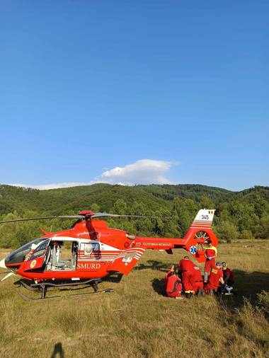Bihor: Persoană rănită de căderea unui bucăţi masive dintr-un copac uscat, în zona montană / A fost solicitat un elicopter