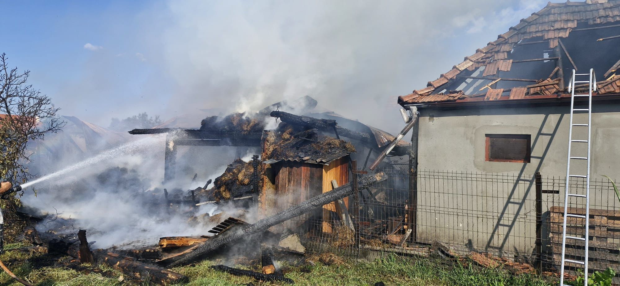 Mureş: Zeci de animale au murit într-un incendiu care a cuprins o gospodărie / O persoană a suferit atac de panică 