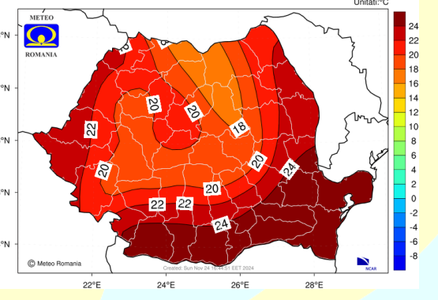 Temperaturi mai ridicate decât normalul perioadei în cea mai mare parte a ţării, în următoarele patru săptămâni / În primele două săptămâni ale intervalului ploile vor fi deficitare

