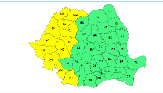 Cod galben de caniculă în Maramureş, Crişana, Banat, vestul Transilvaniei şi sud-vestul Olteniei / Temperaturile vor fi cuprinse între 33 şi 36 de grade