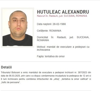 Bărbat din Suceava, urmărit internaţional pentru ultraj, tentativă de omor calificat şi trafic de persoane şi inclus în categoria Most Wanted, adus în ţară de Poliţia Română