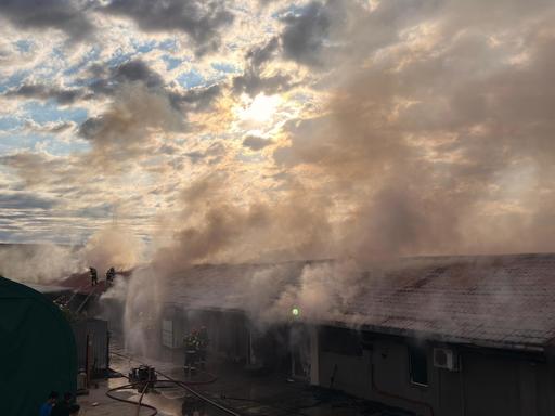 Incendiu în apropierea Capitalei. Arde un depozit de mase plastice din Buftea - FOTO, VIDEO
