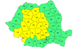 Cod galben de furtuni în 17 judeţe ale ţării, de la ora 10.00 / Va ploua torenţial şi sunt aşteptate vijelii şi grindină 