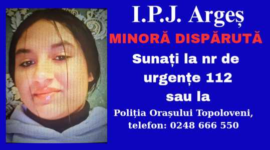 Argeş: Fată de 14 ani, căutată de poliţişti după ce a plecat de acasă/ Verificările arată că ea s-ar putea afla în judeţul Ilfov
