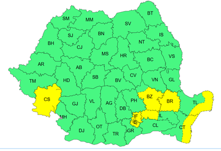 Meteorologii au actualizat prognoza – Răcire accentuată a vremii în următoarele zile / Cod galben de vânt puternic, joi, în Bucureşti şi mai multe judeţe