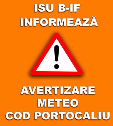 ISU - Bucureştiul şi judeţul Ilfov intră de marţi seară, pentru mai mult de 24 de ore, sub avertizare cod portocaliu de ploi  / Este recomandată amânarea activităţilor în aer liber