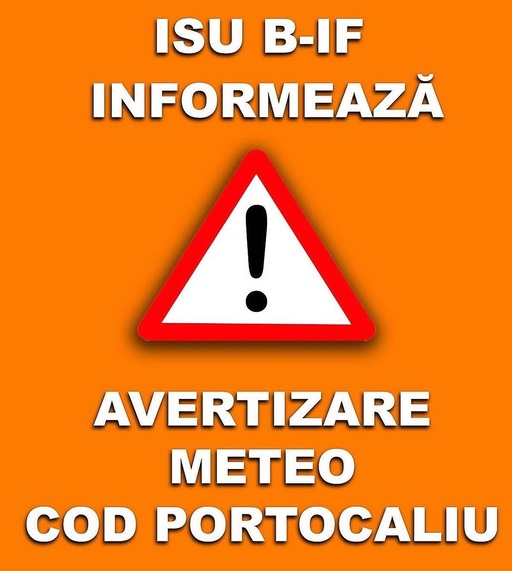 ISU - Bucureştiul şi judeţul Ilfov intră de marţi seară, pentru mai mult de 24 de ore, sub avertizare cod portocaliu de ploi  / Este recomandată amânarea activităţilor în aer liber