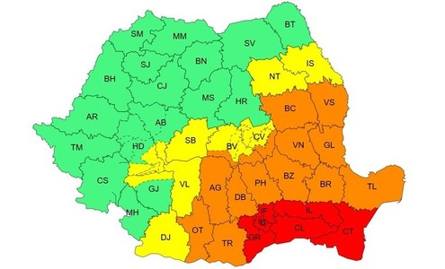 UPDATE - Mesaje RO-Alert în zonele vizate de codul roşu / Recomandări / Pot apărea întârzieri sau modificări temporare în programul unor linii de transport - VIDEO 