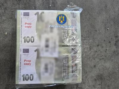 Poliţia Română, noi precizări în cazul bancnotelor confiscate: 227 de dosare penale, în 2025, cu privire la utilizarea de bancnote false / Deşi prezintă inscripţia ”prop copy”, sunt clasificate drept mijloc de contrafacere de către Banca Centrală European
