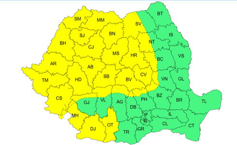 Meteorologii anunţă vânt puternic până vineri seară, în mai multe dintre regiunile ţării şi la munte / În zonele înalte, rafalele pot depăşi 120 de kilometri la oră - HARTA