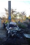 Tulcea: Un bărbat a murit după ce a intrat cu maşina într-un tractor / Pasagerul din autoturism a fost rănit - FOTO
