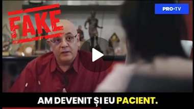 MAI, avertisment privind un clip deep fake care circulă pe internet, în care Raed Arafat spune că s-ar fi vindecat de diabet datorită unei presupuse „descoperiri personale revoluţionare”