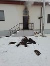Mureş: Incendiu la căminul cultural din localitatea Pietriş - FOTO

