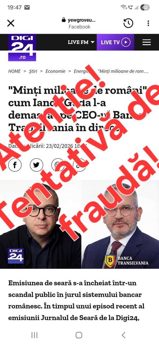 Avertisment al Ministerului de Interne: Un nou atac de tip doppelganger / A fost clonat site-ul postului Digi 24 / O aşa-zisă emisiune dezvăluie publicului o aplicaţie prin care oamenii se pot îmbogăţi făcând investiţii minime