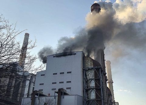 Incendiu la Termocentrala Rovinari - FOTO