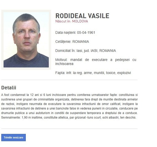 Bărbat urmărit internaţional, din categoria Most Wanted, adus în ţară din Rusia de Poliţia Română/ El a fost condamnat la 12 ani şi jumătate de închisoare pentru constituirea unei grupări de crimă organizată, deţinere de muniţie de război
