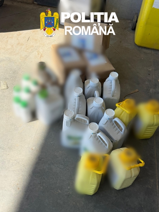 Timiş: Zeci de litri de erbicide şi pesticide, dar şi cutii de raticid expirate, descoperite într-un depozit din judeţul Timiş