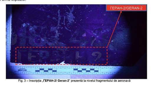 Dronă prăbuşită la Galaţi - Ministerul Apărării - Dronă kamikaze de fabricaţie rusească / Încărcătura de luptă a fost de tip High-Explosive, cu greutatea de aproximativ 30 kg / Probele, identice cu cele ale resturilor de drone căzute anterior în România