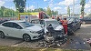 Patru adulţi şi o minoră, implicaţi într-un accident rutier cu patru maşini, în Oradea/ Două dintre victime au fost transportate la spital