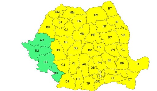Un copac rupt de furtună a lovit o maşină, pe DN 13, în judeţul Braşov / Nu s-au înregistrat victime / Trafic afectat

